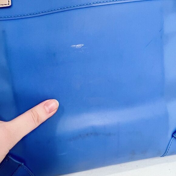 Juicy Couture RARE y2k Vintage Blue Jelly Plastic Tote Bag Shoulder Bag - Picture 10 of 12